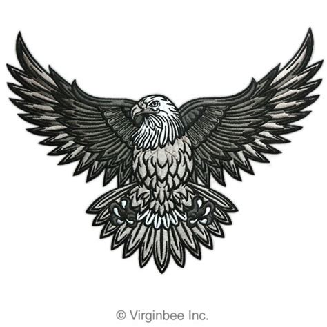 black and white eagle tattoo